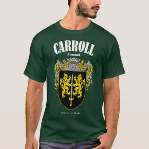 Carroll Family Coat of Arms Translation and Betin T-shirt