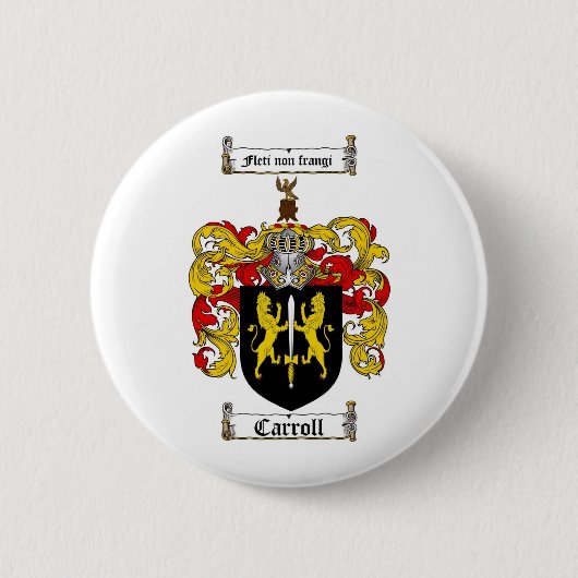 CARROLL FAMILY CREST - CARROLL COAT WAPENS RONDE BUTTON 5,7 CM (Voorkant)