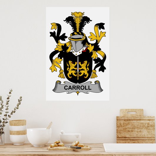 Carroll Family Crest Poster (Keuken)