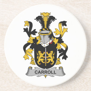 Carroll Family Crest Zandsteen Onderzetter