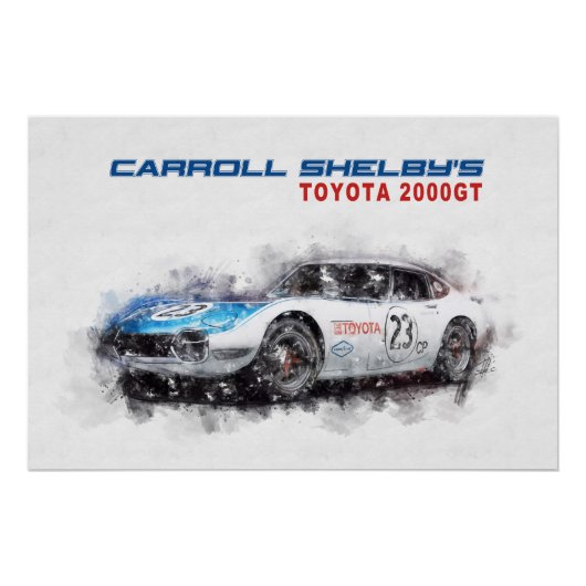 Carroll Shelby Toyota 2000GT Perfect Poster (Voorkant)
