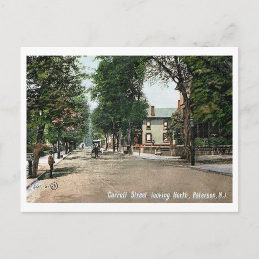 Carroll Street, Paterson, Vintage van New Jersey Briefkaart (Voorkant)