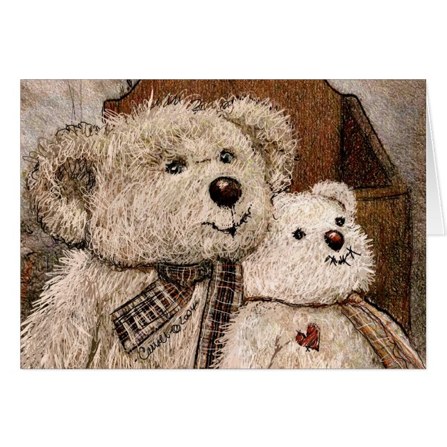 Carroll Teddy Bear Card (Voorkant Horizontaal)