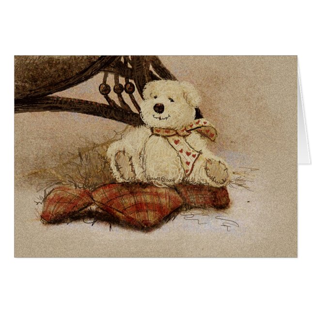Carroll Teddy Bear Card (Voorkant Horizontaal)