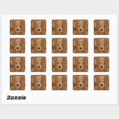 Carroll Teddy Bear Card Vierkante Sticker (Vel)
