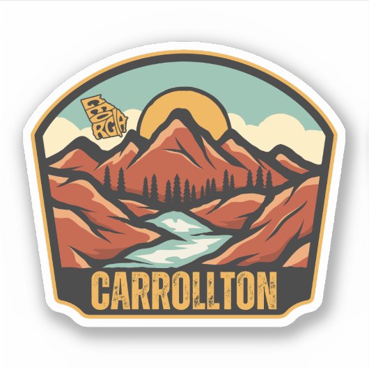 Carrollton, Georgia Sticker (Voorkant)