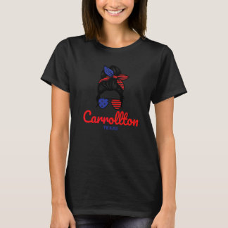 Carrollton Texas Retro Rommelige Knot T-shirt