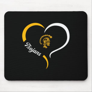 Carrollton Trojans Logo Half Heart Slogan Hs Muismat