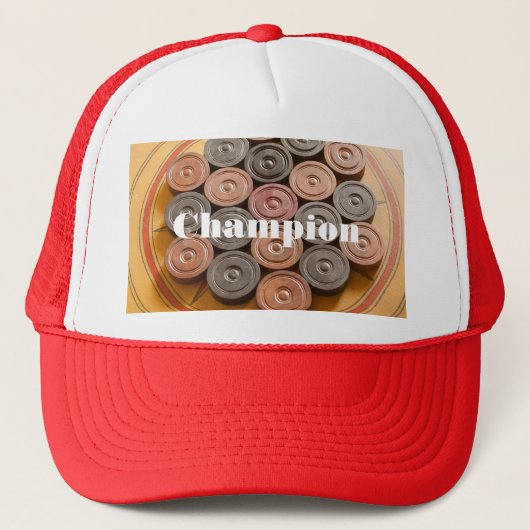 Carrom Board Champion Afbeelding bedrukt Winner-Pe Trucker Pet (Voorkant)