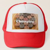 Carrom Bord Kampioen Afbeelding Gedrukt Winnaar-Pe Trucker Pet (Voorkant)