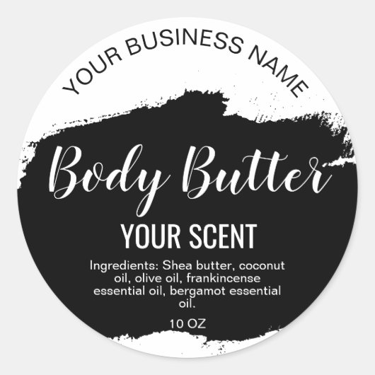 carrosserie boter goudkleurige zwarte rode, klassi ronde sticker (Voorkant)