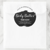 carrosserie boter goudkleurige zwarte rode, klassi ronde sticker (Tas)