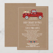 Carrosserie geïnspireerd rood vrachtwagen Baby sho Kaart (Voorkant / Achterkant)