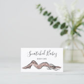 Carrosserie QRCODE Black Roos Glitter Visitekaartje (Staand voorkant)