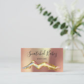 Carrosserie QRCODE Holografen Gold Copper Visitekaartje (Staand voorkant)