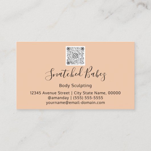 Carrosserie schuifend QRCODE Black Roos Visitekaartje (Achterkant)