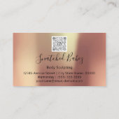 Carrosserie schuifende QRCODE Black Roos koper Visitekaartje (Achterkant)