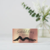 Carrosserie schuifende QRCODE Black Roos koper Visitekaartje (Staand voorkant)