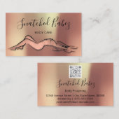 Carrosserie schuifende QRCODE Black Roos koper Visitekaartje (Voorkant / Achterkant)