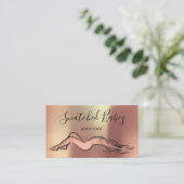 Carrosserie schuifende QRCODE Black Roos koper Visitekaartje (Staand voorkant)