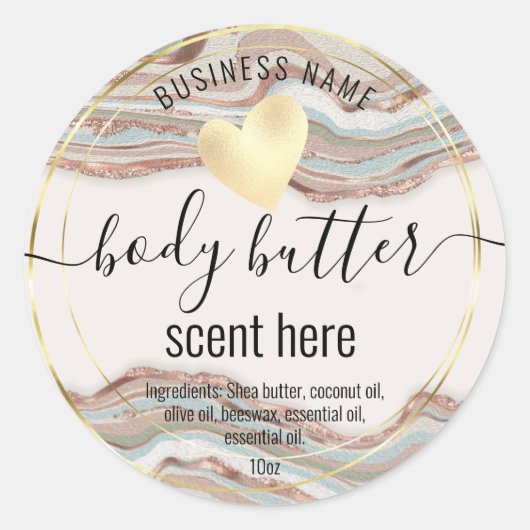 carrosseriebeitsteen modern productetiket ronde sticker (Voorkant)