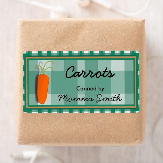 Carrot aangepaste inblikken etiketten (Insitu)