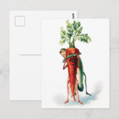 Carrot and Frog Funny Valentine Briefkaart (Voorkant / Achterkant)