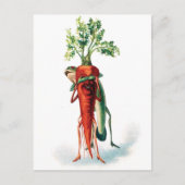 Carrot and Frog Funny Valentine Briefkaart (Voorkant)