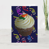 Carrot Cake Cupcake Confetti Birthday, gepersonali Kaart (Voorkant)