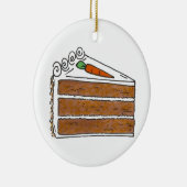Carrot Cake Slice Cream Cheese Frosting Bakery Keramisch Ornament (Rechts)