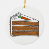 Carrot Cake Slice Cream Cheese Frosting Bakery Keramisch Ornament (Voorkant)