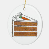 Carrot Cake Slice Cream Cheese Frosting Bakery Keramisch Ornament (Links)