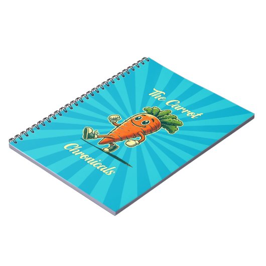 Carrot Chronicals Retro Cartoon notebook Notitieboek (Linkerzijde)
