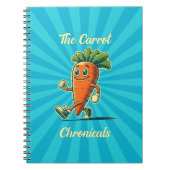 Carrot Chronicals Retro Cartoon notebook Notitieboek (Voorkant)