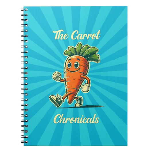 Carrot Chronicals Retro Cartoon notebook Notitieboek (Voorkant)