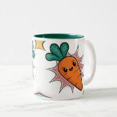 Carrot Comic Classic Mok Twee Tone Groen Interieur (Voorkant rechts)