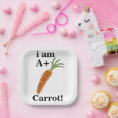 Carrot I am A+ Grappig Wortelfeest Papieren Bordje (Feest)