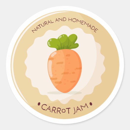 Carrot Jam Jar Label (Voorkant)