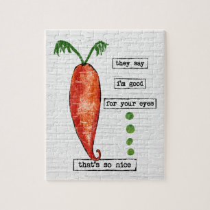 Carrot Jigzaag Puzzle - Funny Vegetable So Nice Legpuzzel