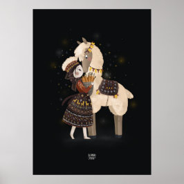 CARROT LAMA door Alexandra Dikaia Poster