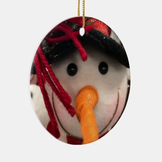 "CARROT NOSED SNOWMAN ORNAMENT** EN GIFT KERAMISCH ORNAMENT (Rechts)