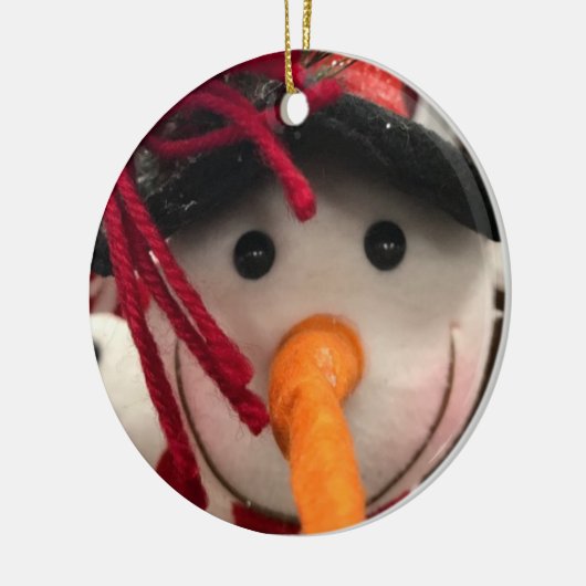 "CARROT NOSED SNOWMAN ORNAMENT** EN GIFT KERAMISCH ORNAMENT (Links)