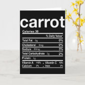 Carrot Nutrition Facts Funny Thanksgiving Christma Kaart (Gele Bloem)
