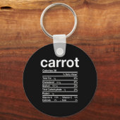 Carrot Nutrition Facts Funny Thanksgiving Christma Sleutelhanger (Voorkant)