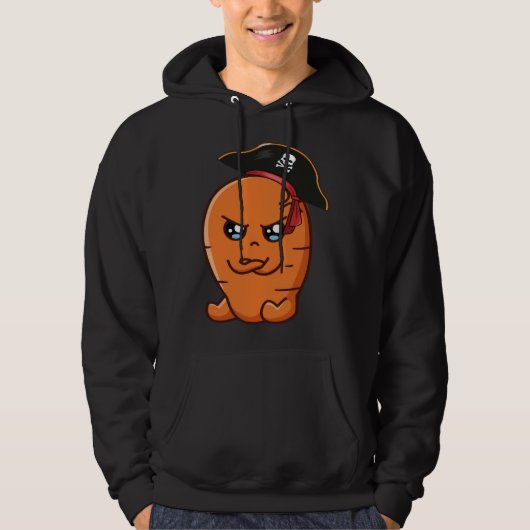 Carrot Pirate Vegan Food Hoodie (Voorkant)