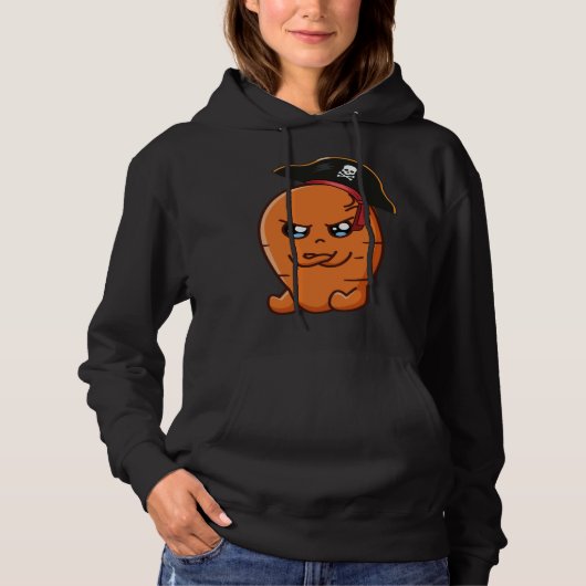 Carrot Pirate Vegan Food Hoodie (Voorkant)