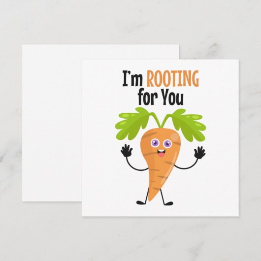 Carrot Pun Support Kaart Notitiekaartje (Voorkant / Achterkant)