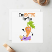 Carrot Pun Support Kaart Notitiekaartje (Voorkant / Achterkant in situ)