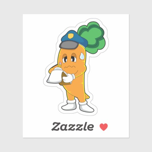 Carrot Traffic warden Parking-ticket Sticker (Vel)