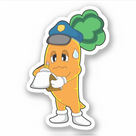 Carrot Traffic warden Parking-ticket Sticker (Voorkant)